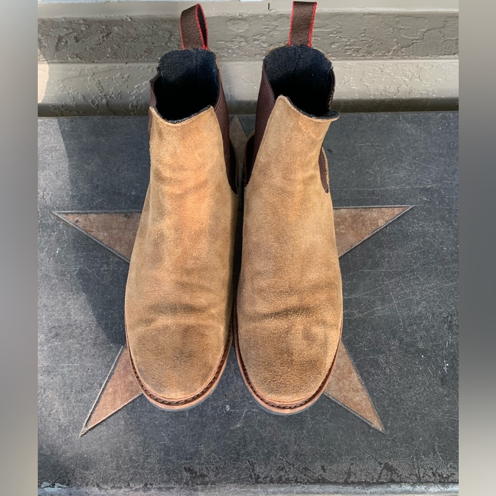 Allen Edmonds Tan suede Chelsea boot size 12 video